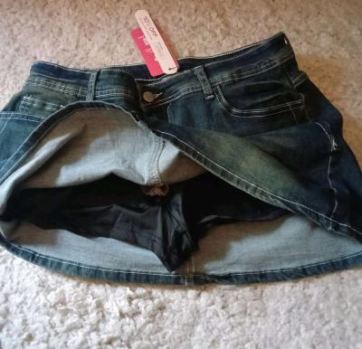 Dark DENIM mini shirt XL - Thumbnail 3