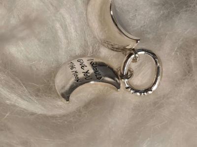 Crescent Moon Double Dangle Charm for Pandora bracelet - Thumbnail 2