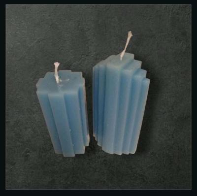 Blue Geometric Candle Design - Thumbnail 1