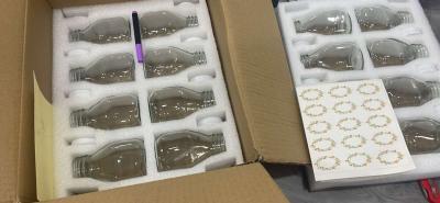 11oz Glass Milk Bottles 16 Pack Clear Bottles with Lids - Thumbnail 2