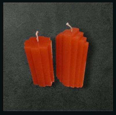 Red Geometric Candle Design - Thumbnail 1
