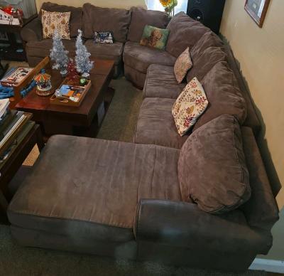 REDUCED SECTIONAL SOFA COUCH MICROFIBER