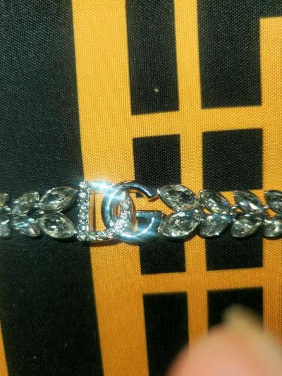 Dolce  Gabbana Elegant Silver Bracelet with Crystal Accents - Chester Gap, Virginia