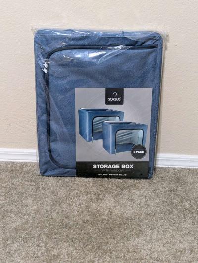 Stackable Storage Bins with metal frames set of 4 - Irving, Texas