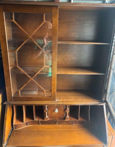 Antique Bassett Furniture Secretary Hutch Cabinet 1939 - Thumbnail 5