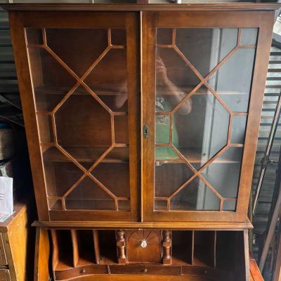 Antique Bassett Furniture Secretary Hutch Cabinet 1939 - Thumbnail 2