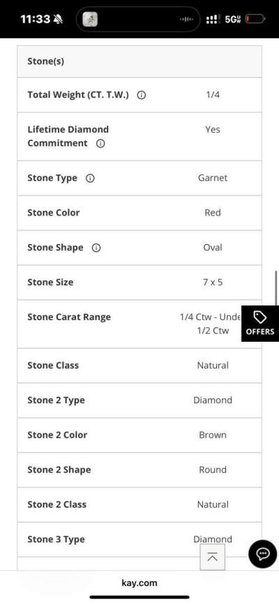 Le Vian Rhodolite Garnet Ring 14 ct twDiamonds 14K Strawberr - Thumbnail 6