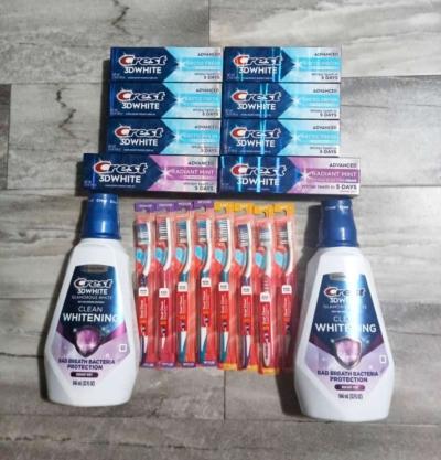 Crest 3D White Toothpaste  Toothbrush BUNDLE