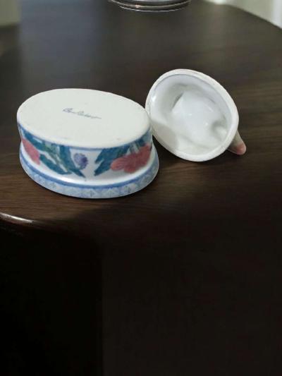 Vintage Duck Trinket BoxDish with Lid Oval Ben Rickert Ceram - Thumbnail 2