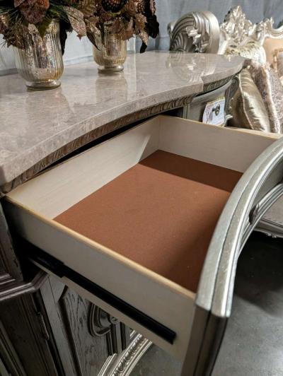 Solid wood and marble cabinet - Thumbnail 5