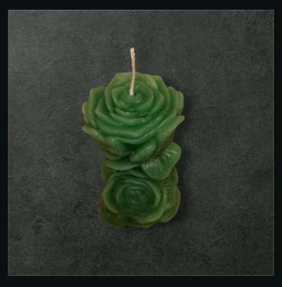 Green Rose Candle Set - Thumbnail 2