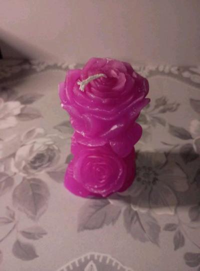 Double Rose Shaped Candles - Thumbnail 1