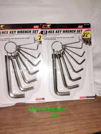 two 8 peace allen wrench sets