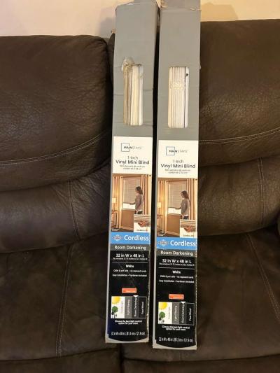 2 Mainstays 1 Inch Vinyl mini Blind white - Thumbnail 2