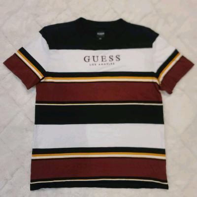 Guess Originals Tee TShirt Mens Large Embroidered Striped