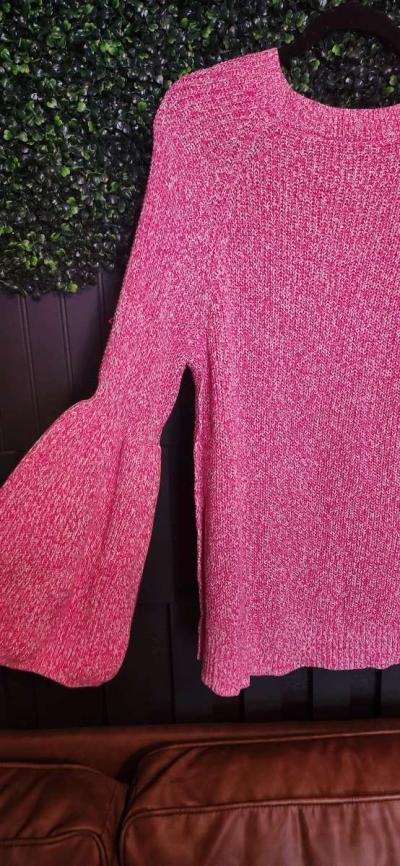 Knit Sweater G by Giuliana Bell Sleeve Pink Pullover - Thumbnail 4