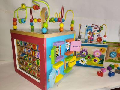 Wooden Activity Cube My Busy Town  Qilay Wooden Activity Cub - Thumbnail 4