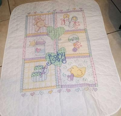 Baby Squares Quilt crossstitch blanket - Thumbnail 2