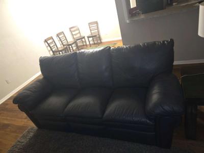 Ethan Allen  Two Piece Leather SET with Recliner - Thumbnail 2