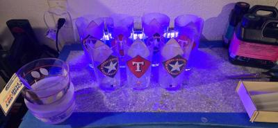 Texas Rangers 1993 glassware - Quinlan, Texas