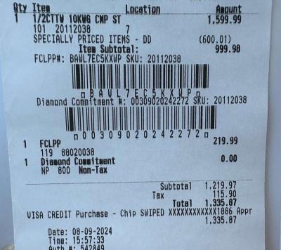 10k white gold bridal set size 7 - Thumbnail 5