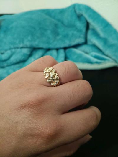 10k gold nugget ring - Thumbnail 2