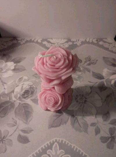 Double Rose Shaped Candles - Thumbnail 3