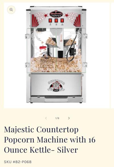 Majestic Popcorn Machine