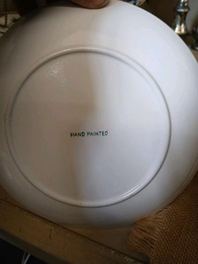 7 Midcentury Hand Painted Serving plates - Thumbnail 2