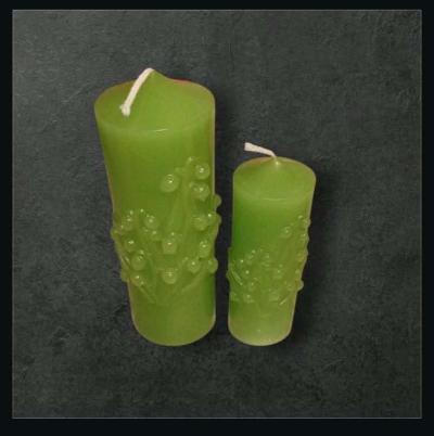 Green Floral Candles - Thumbnail 1