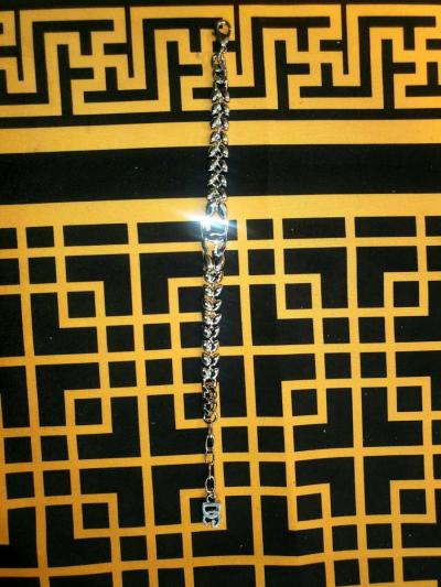 Dolce  Gabbana Elegant Silver Bracelet with Crystal Accents - Thumbnail 3