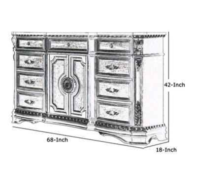 Solid wood and marble cabinet - Thumbnail 6