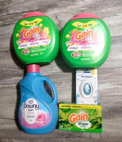 Gain Laundry Detergent  Downy Fabric Softener BUNDLE