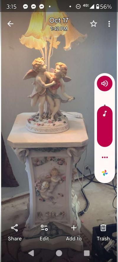 angel lamp with column - Thumbnail 2