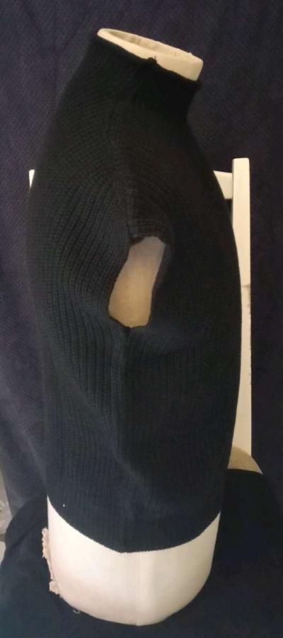 Mock Neck sleeveless Ribbed Sweater Vest - Thumbnail 3