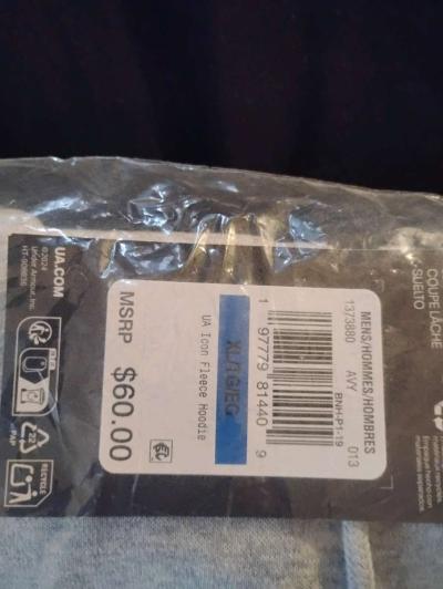 grey under armour hoodie extra large - Thumbnail 2