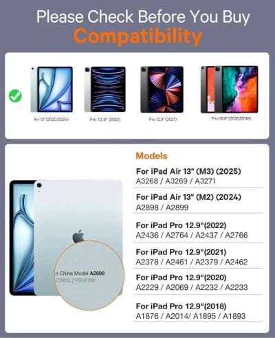Keyboard for iPad Air 13 M3M2 20252024 iPad Pro 129 inch Cas - Thumbnail 4