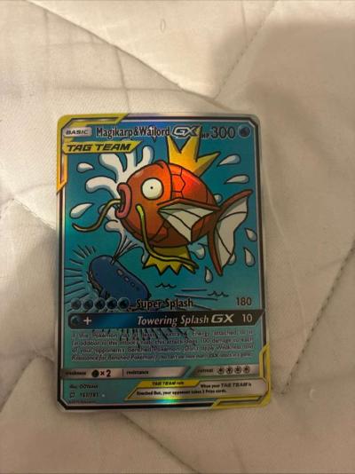 magikarpWailord GX Holo pokemon Card new condition - Thumbnail 1