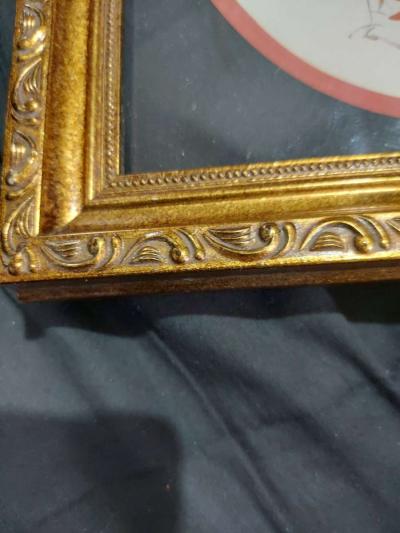 Ornate Antique Gold Baroque Frame w 1900s Harrison Fischer P - Thumbnail 4