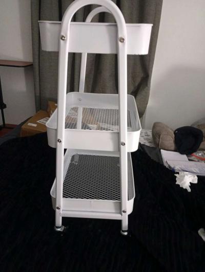 New 3 Tier Metal Rolling Rack WHITE color - Thumbnail 3