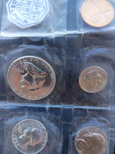 it is a 1956 mint proof set from the Philadelphia mint - Fort Worth, Texas