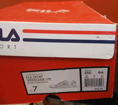 Fila black and blue tennis shoes size 7 men - Thumbnail 6