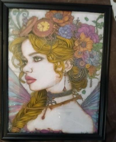 steampunk fairy colored and shaded with gel pens - Thumbnail 1