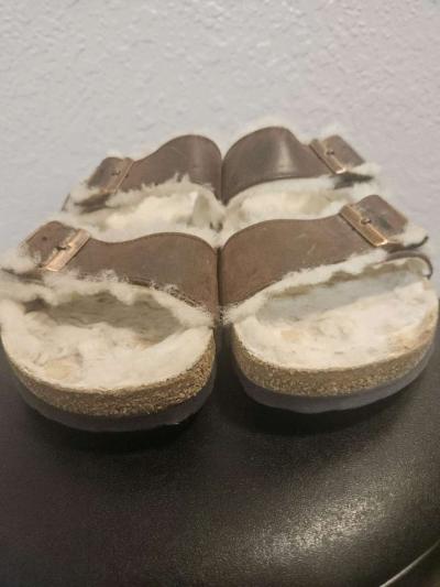 Birkenstock Arizona Fur Shearling Sandals - Thumbnail 3