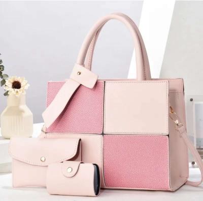 Womens Elegant Handbag Set  Tote Crossbody  Wallet 3Piece Se - Thumbnail 2