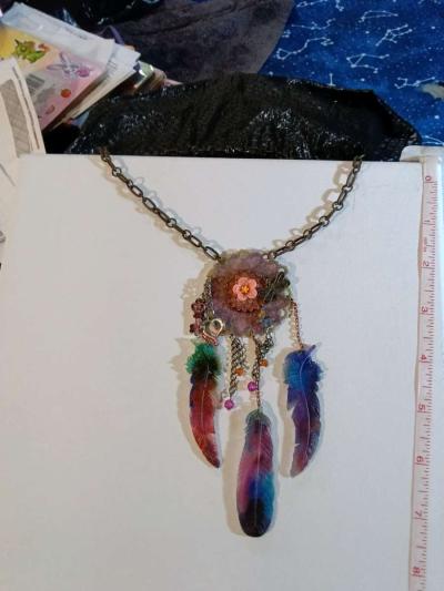 dreamcatcher made from you be resin and you be resin feather - Thumbnail 2