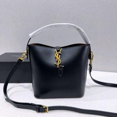 ysl black bucket bag