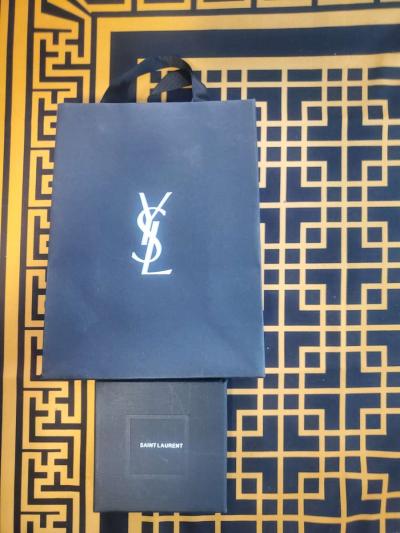 Saint Laurent Gold and Silver Crystal Bracelet - Thumbnail 5