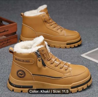Boots Thickened Lining Design Comfortable Cushioned Insole - Thumbnail 1