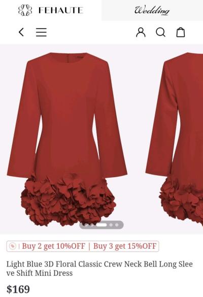 Fehaute red dress - Thumbnail 5